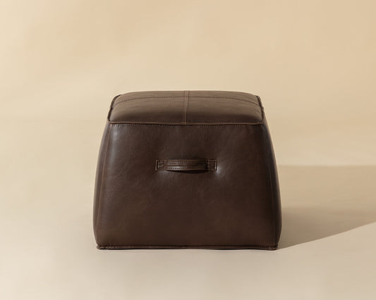 Aspen Ottoman - Havana Dark Brown