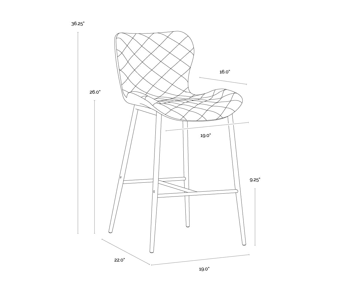 Lyla Counter Stool - Antique Black