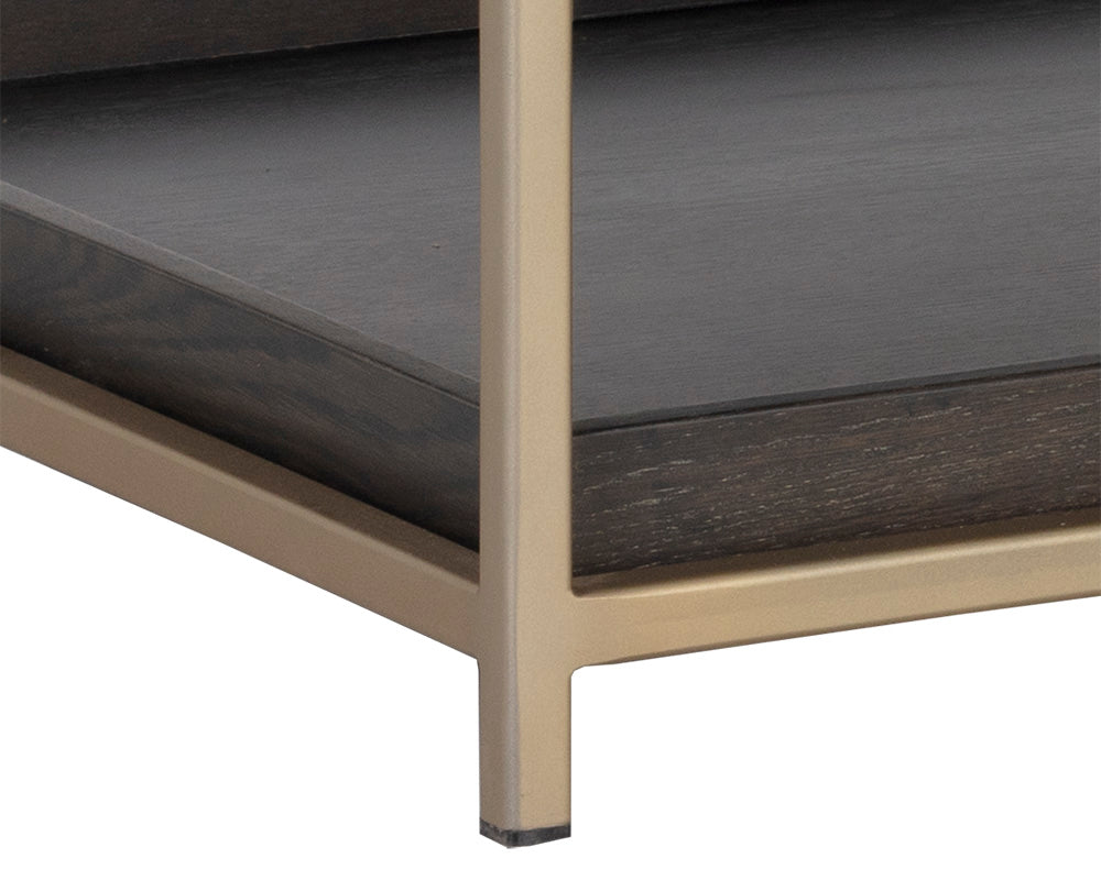 Rebel Console Table With Drawers - Gold - Charcoal Grey