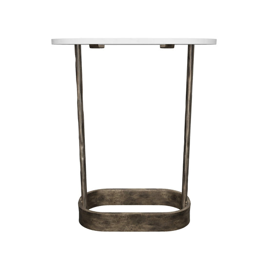 Eden End Table - White Marble