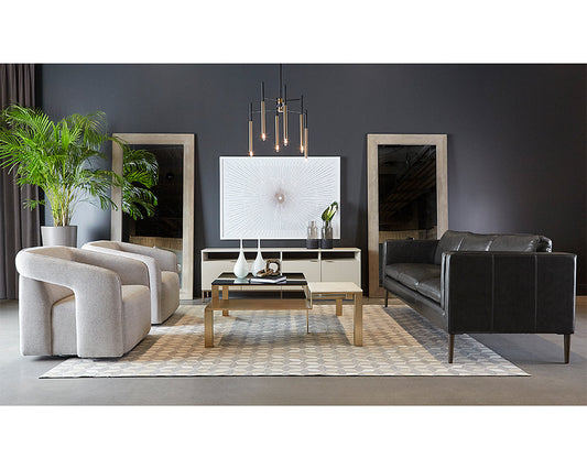 Richmond Sofa - Brentwood Charcoal Leather