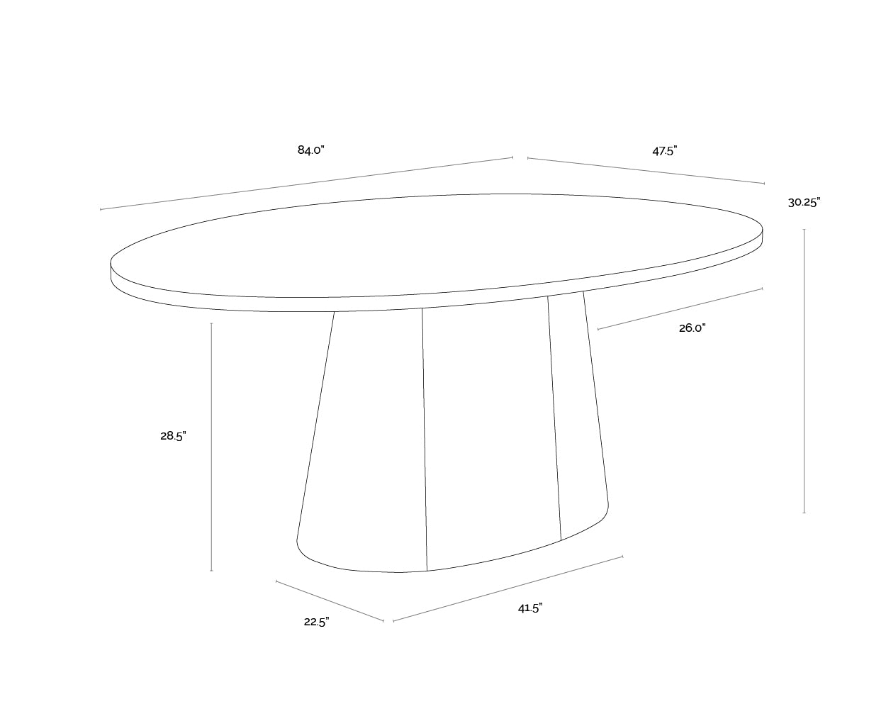 Elina Dining Table - Oval - Light Oak