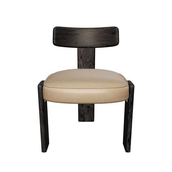 Horton Dining Chair - Dark Brown - Sahara Sand Leather