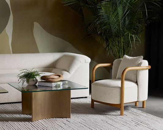 Beatrice Lounge Chair - Dove Cream