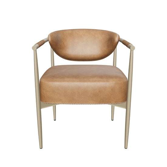 Heloise Dining Armchair - Milliken Cognac