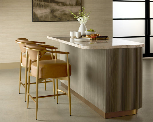 Heloise Counter Stool - Milliken Cognac
