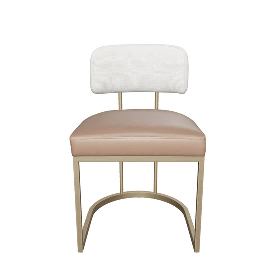 Larissa Dining Chair - Napa Cognac / Rhea Light Barley