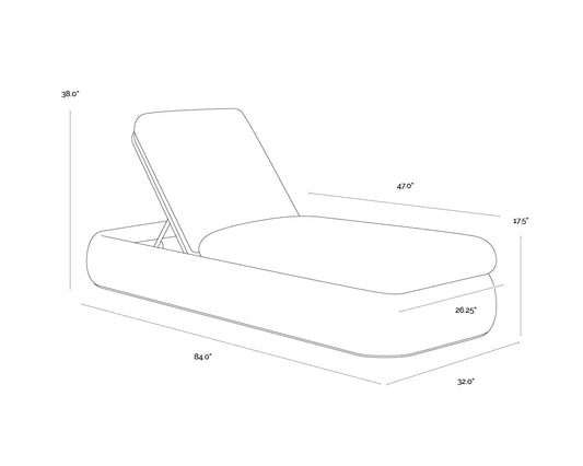 Barcelona Lounger - Natural - Stinson White