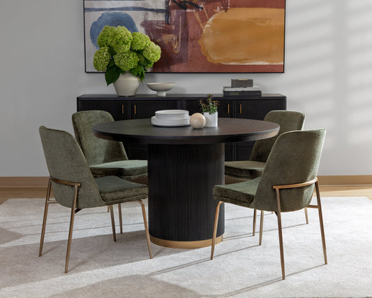 Kalla Dining Table - Round - Charcoal