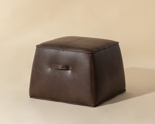 Aspen Ottoman - Havana Dark Brown