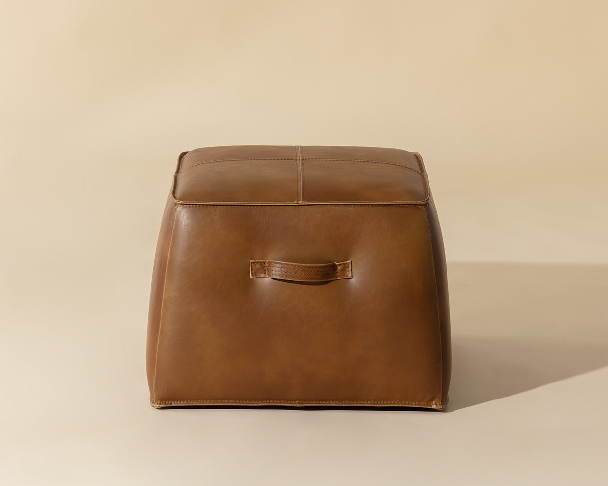 Aspen Ottoman - Tobacco Tan
