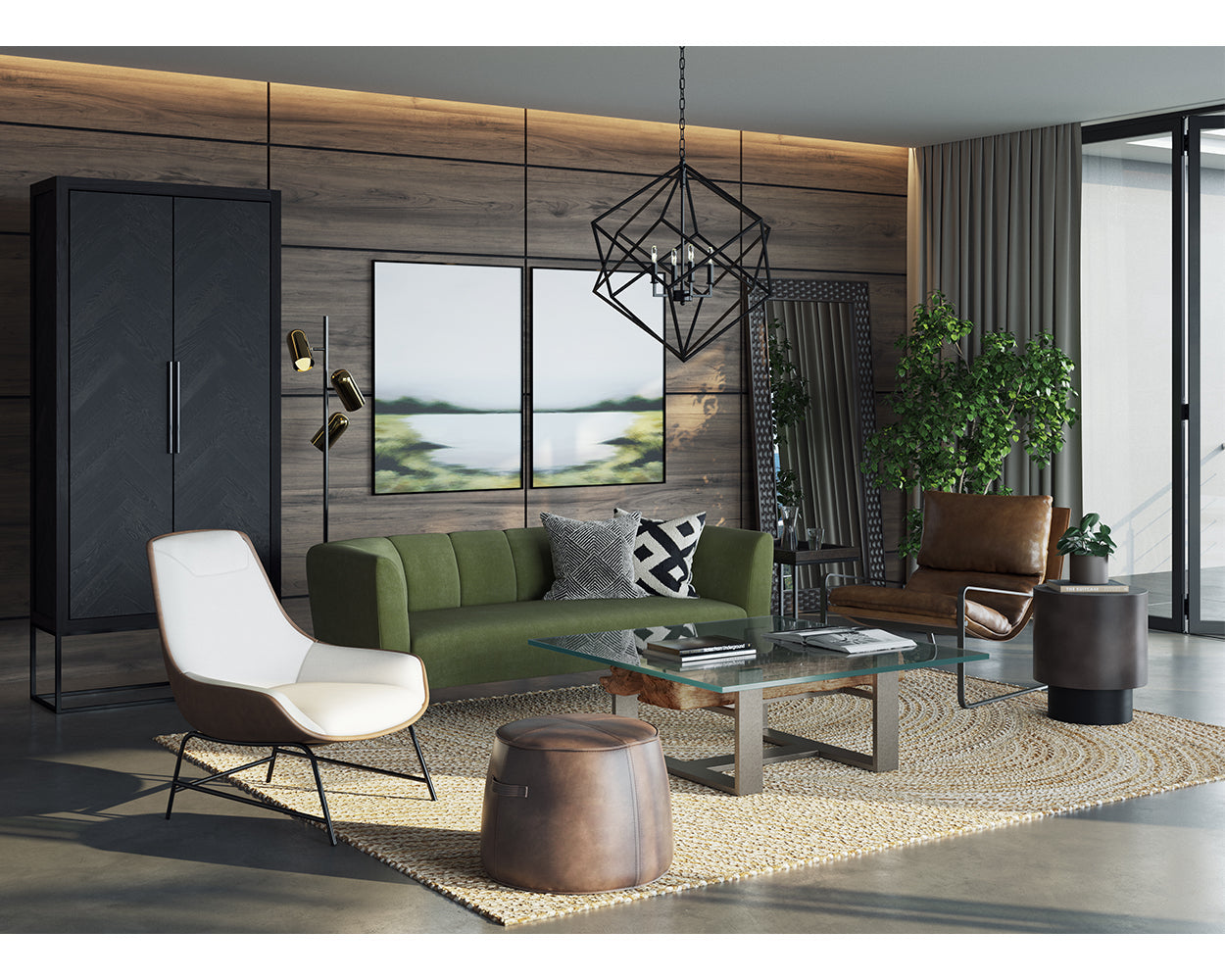 Mitchell Ottoman - Havana Dark Brown