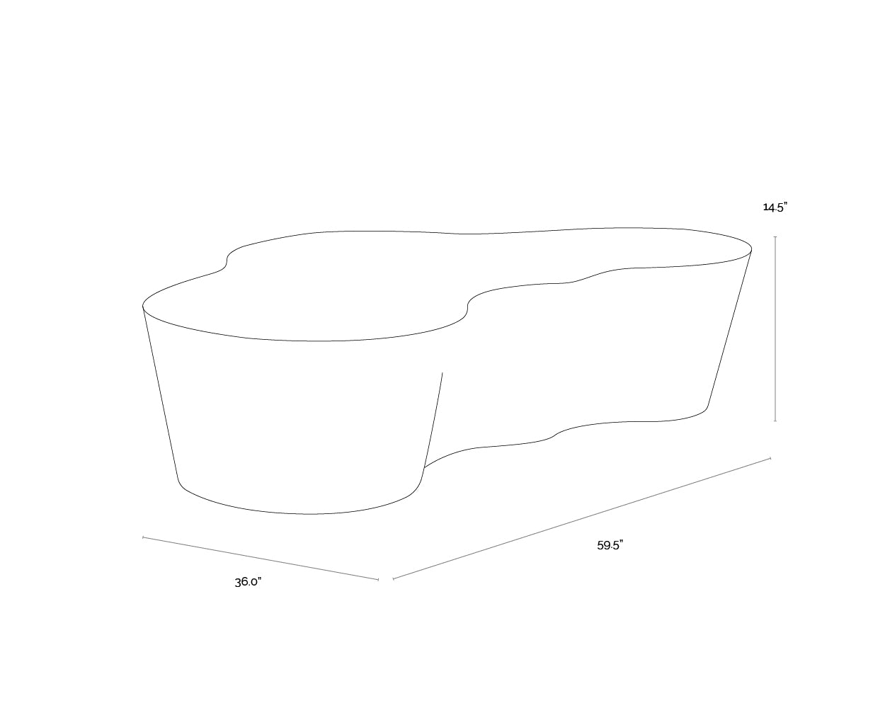 Ava Coffee Table - Marble Look