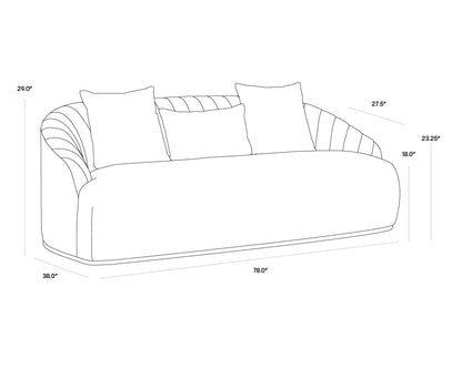 Astrid Sofa - Merlot