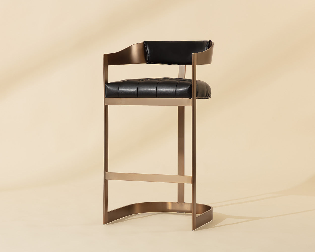 Beaumont Barstool - Antique Brass - Cantina Black
