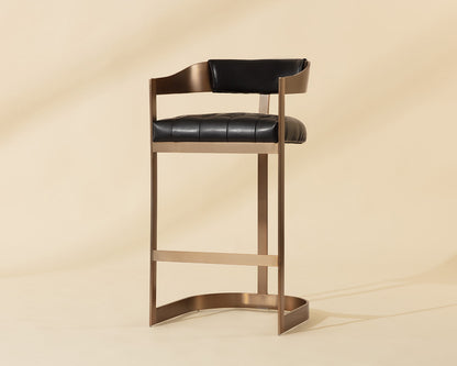 Beaumont Barstool - Antique Brass - Cantina Black