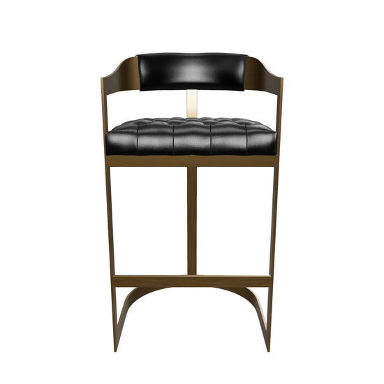 Beaumont Barstool - Antique Brass - Cantina Black