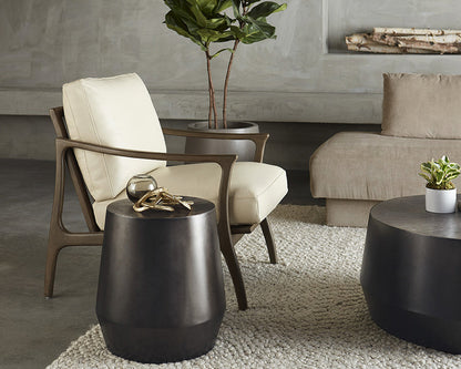 Creed End Table - Gunmetal