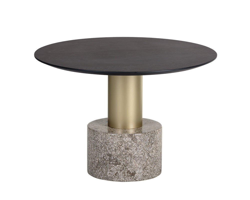 Monaco Coffee Table - Gold - Grey Marble / Charcoal Grey
