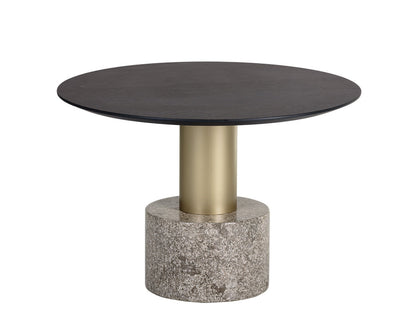 Monaco Coffee Table - Gold - Grey Marble / Charcoal Grey