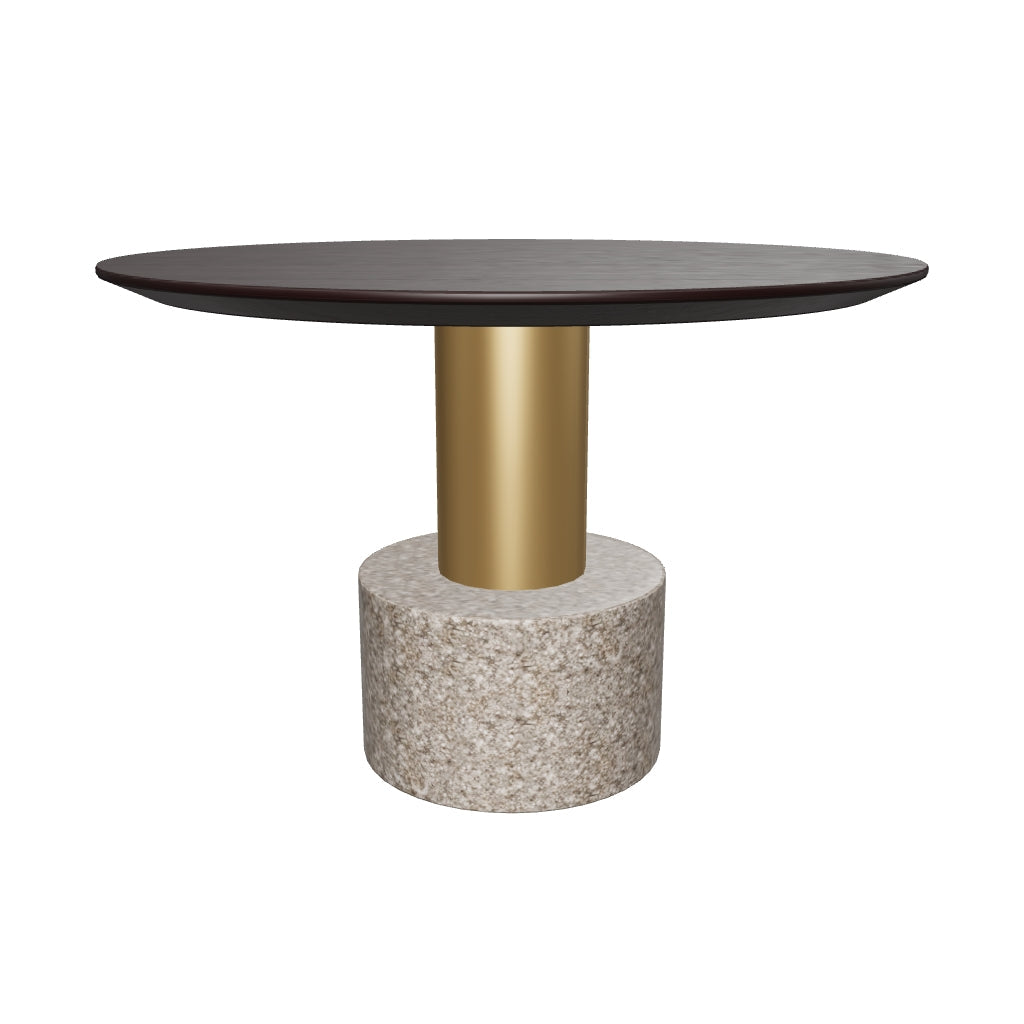 Monaco Coffee Table - Gold - Grey Marble / Charcoal Grey