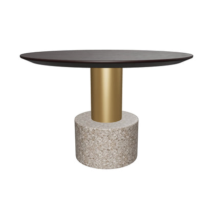 Monaco Coffee Table - Gold - Grey Marble / Charcoal Grey