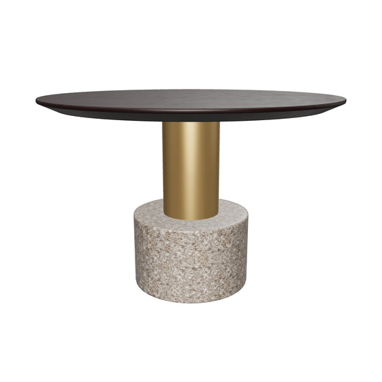 Monaco Coffee Table - Gold - Grey Marble / Charcoal Grey
