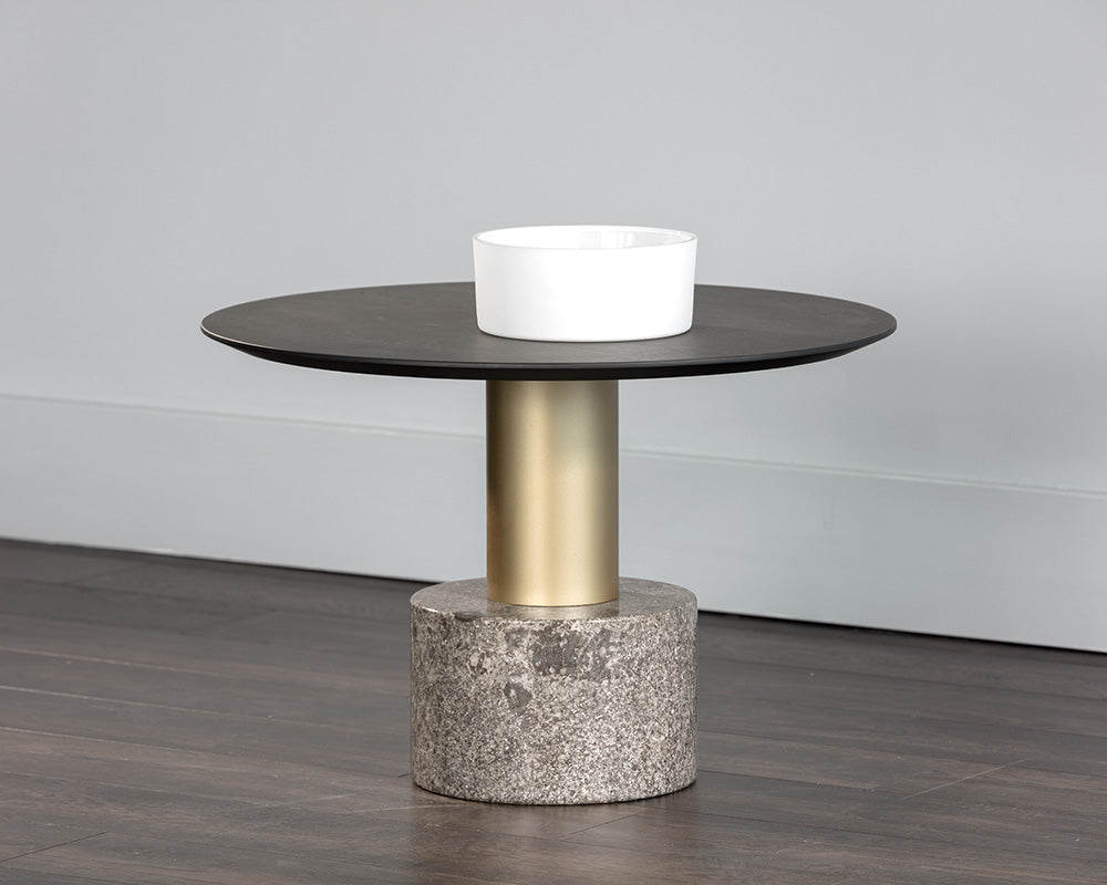 Monaco Coffee Table - Gold - Grey Marble / Charcoal Grey