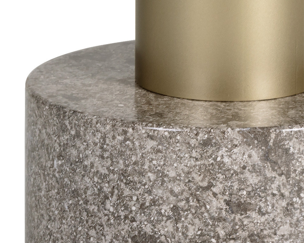 Monaco Coffee Table - Gold - Grey Marble / Charcoal Grey