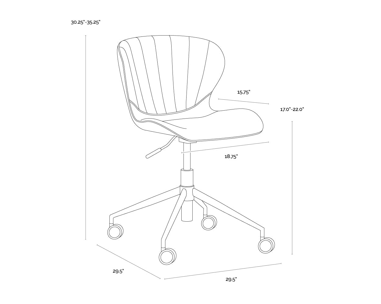 Arabella Office Chair - Bravo Cognac