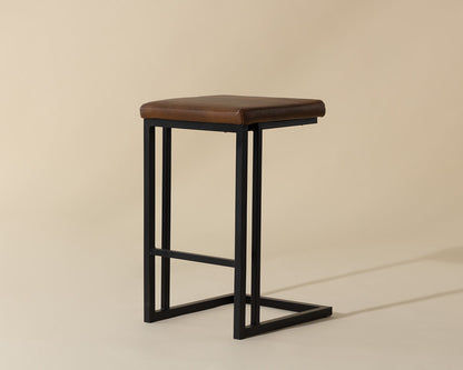 Boone Counter Stool - Black - Bravo Cognac