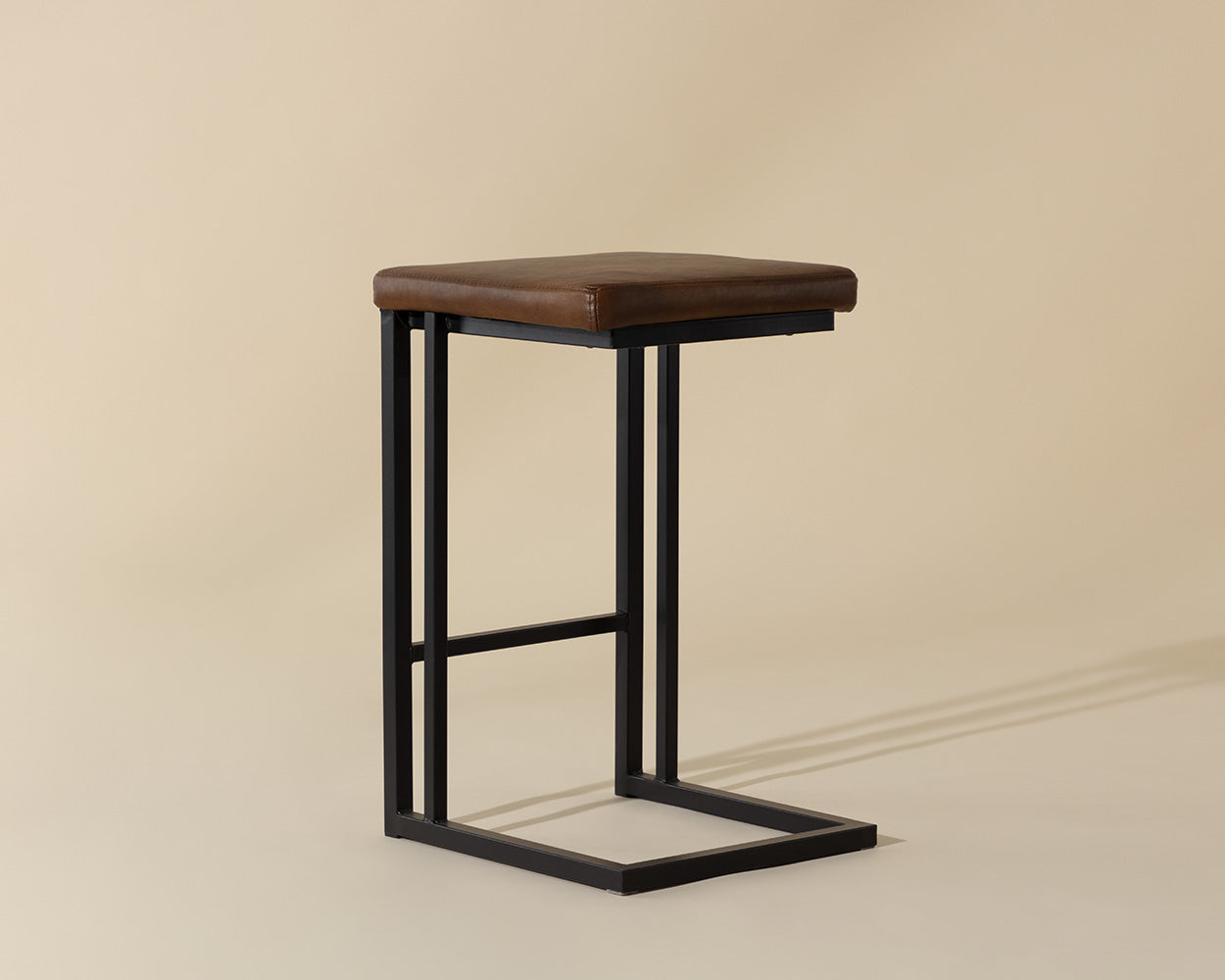 Boone Counter Stool - Black - Bravo Cognac