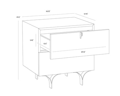 Celine Nightstand - Small - Cream