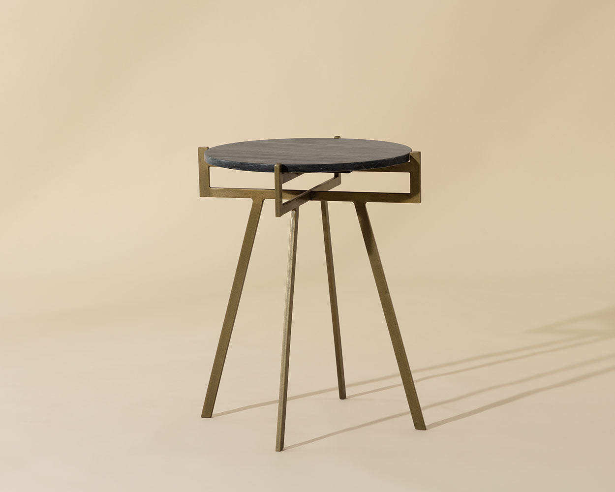Anak End Table - Black Marble