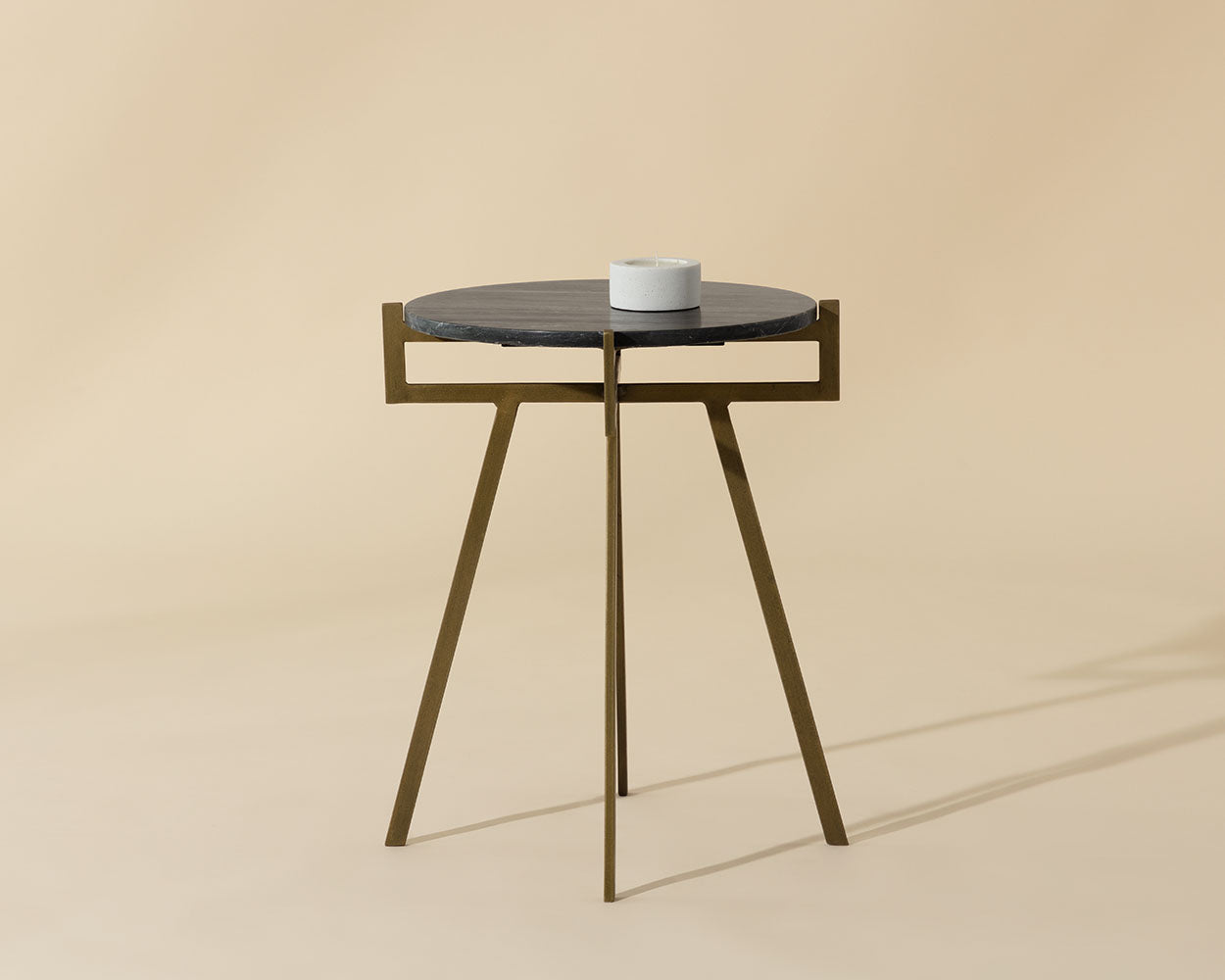 Anak End Table - Black Marble