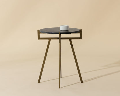 Anak End Table - Black Marble