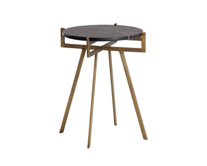 Anak End Table - Black Marble