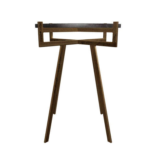 Anak End Table - Black Marble