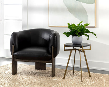 Anak End Table - Black Marble