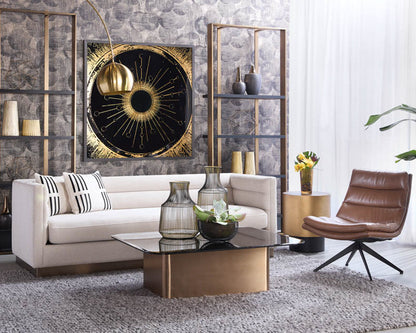 Bernaby End Table - Antique Brass