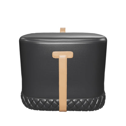 Axio Ottoman - Napa Black / Napa Cognac