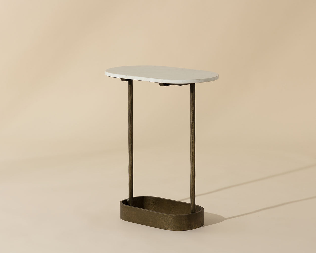 Eden End Table - White Marble