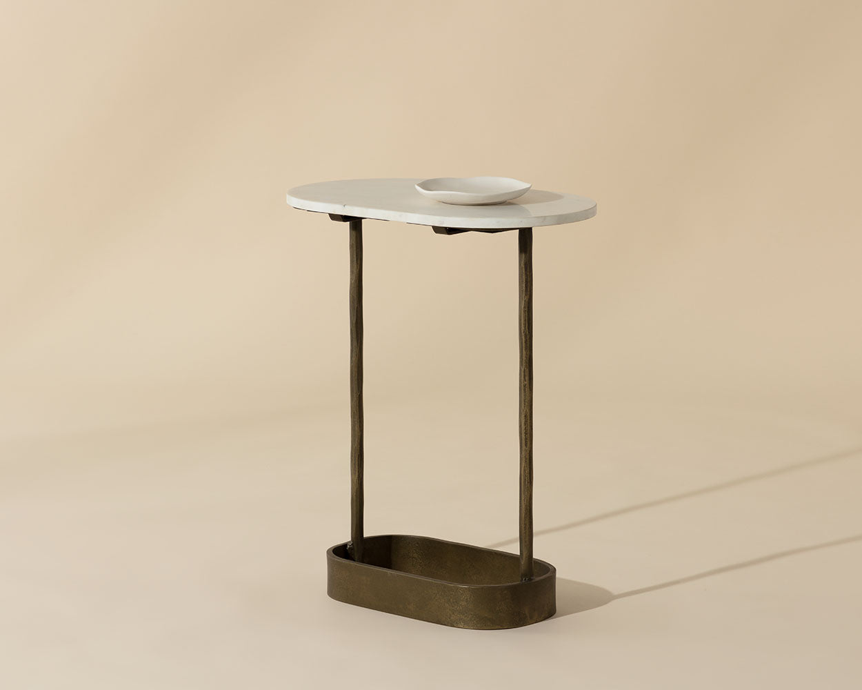 Eden End Table - White Marble