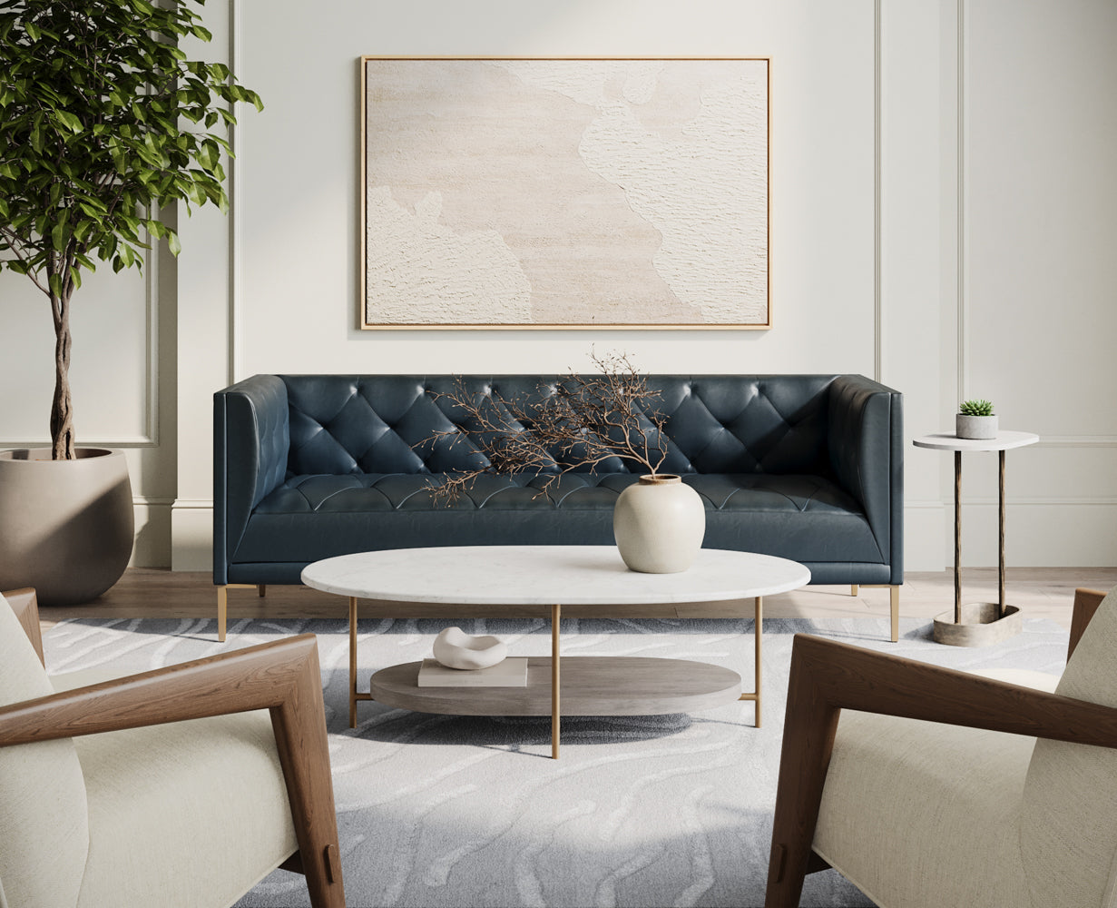 Eden End Table - White Marble