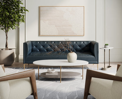 Eden End Table - White Marble