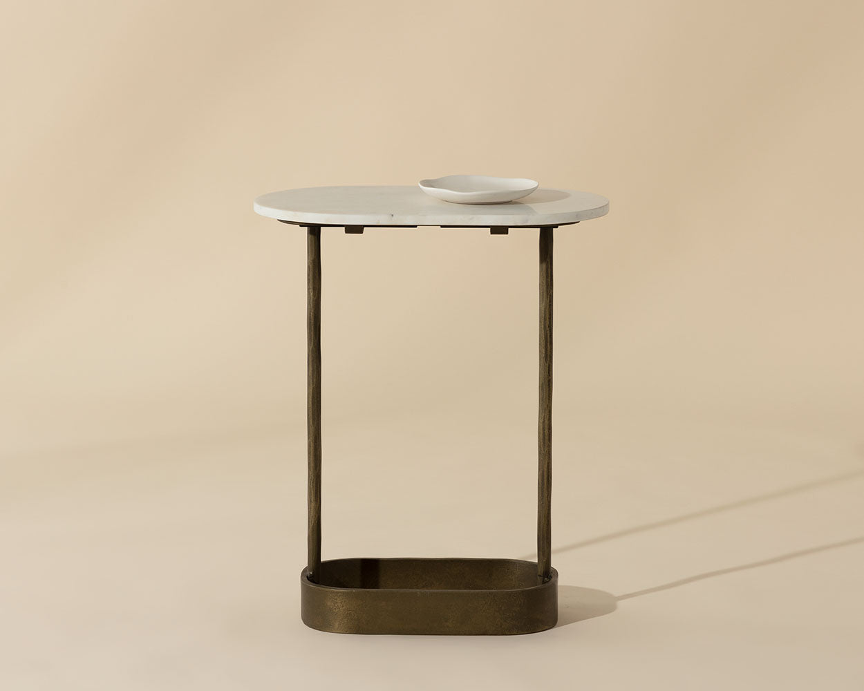 Eden End Table - White Marble