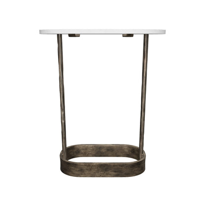 Eden End Table - White Marble
