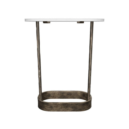 Eden End Table - White Marble