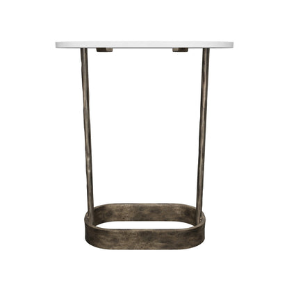 Eden End Table - White Marble