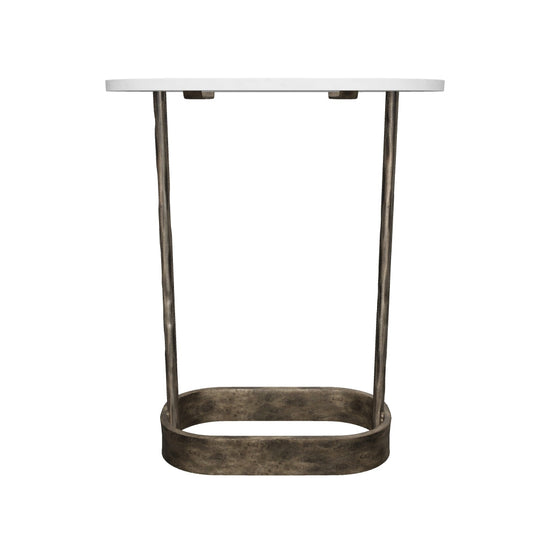Eden End Table - White Marble
